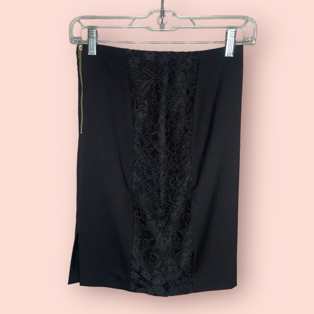 H&M Black Floral Skirt